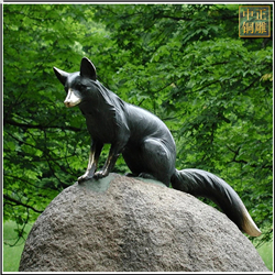 小狐貍銅雕塑鑄造